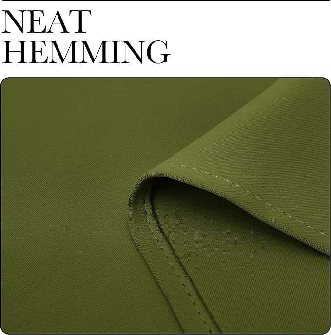 NICETOWN Holiday Christmas Decor Thermal Insulated Solid Grommet Blackout Curtains/Drape for Living Room (1 Pair, 42 by 84 inches, Olive Green)