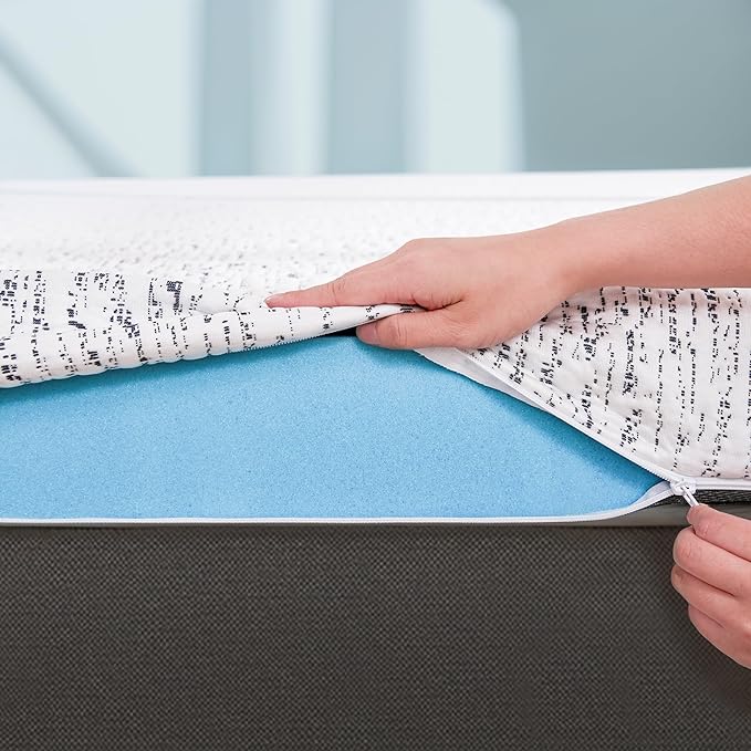 Subrtex Memory Foam Mattress Topper Full, 4 Inch Mattress Topper for Pressure Relieving, Mattress Pads Breathable Bed Topper with Removable Washable Cover
