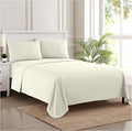 Twin XL Sheets - Breathable Luxury Sheets with Full Elastic & Secure Corner Straps Built In - 1800 Supreme Collection Extra Soft Deep Pocket Bedding Set, Sheet Set, Twin XL, Ivory