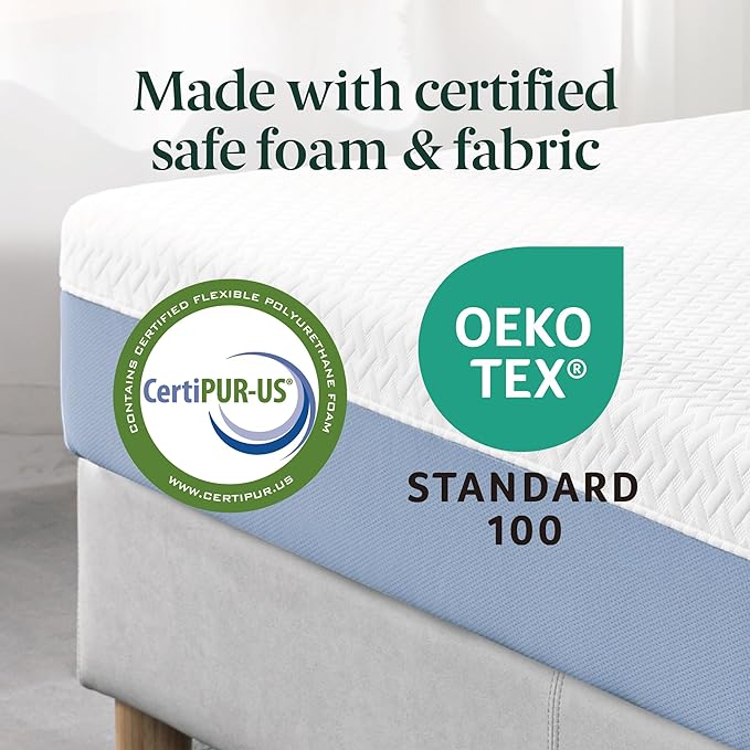 ZINUS 12 Inch Twin Cooling Essential Memory Foam Mattress [NewVersion], Fiberglass Free, Medium Feel, Breathable Cooling Layers, Certified Safe Materials