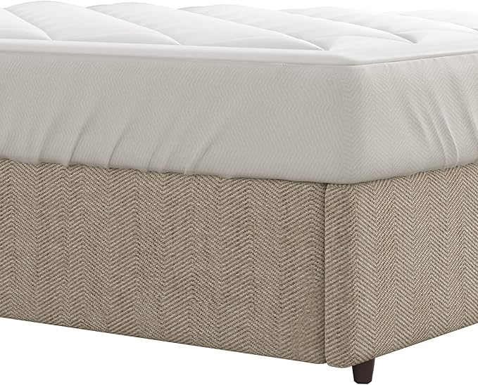 Sleep Philosophy Waterproof Sofa Bed Mattress Protector, Holden Sofa Bed Queen Mattress Pad, 3M Scotchgard, Microfiber Mattress Topper Fitted Elastic Pocket Fits Up to 8 Inch, Queen 60x72, White
