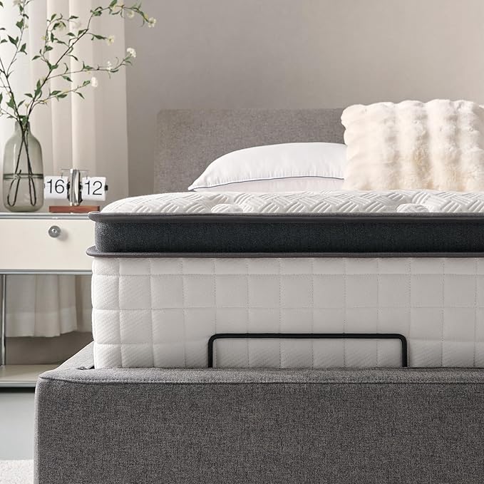 Twin Mattress 14 Inch, Hybrid Twin Size Mattress in a Box, Medium Feel, 3 Layer Premium Foam with Pocket Springs for Motion Isolation and Pressure Relieving, 75"x39"x14", 100-Night Trial