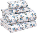 RUVANTI Flannel Sheets King Size - 100% Cotton Brushed King Size Sheets Set - Deep Pockets 16 Inches Bed Sheets - All Seasons Breathable & Extra Soft - Warm & Cozy, 4 Piece, Cloud Nine