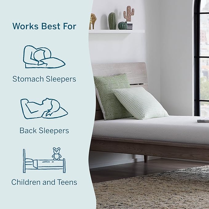 Lucid 6 Inch Memory Foam Mattress – Low Profile – Medium Firm Feel - Infused with Bamboo Charcoal and Gel - Bed in a Box - Temperature Regulating - Breathable - Twin XL Size
