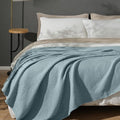 PHF 100% Cotton Waffle Weave Blanket King Size for Bed,Snag Proof Lightweight Breathable Moisture-Wicking Throw for Couch,Great for Layering in Cold Weather,Machine Washable,Home Decor Gift-Ocean