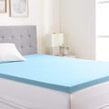 Amazon Basics Alternative Latex King Mattress Topper, Cooling Gel-Infused, CertiPUR-US Certified, 2 Inches, Blue