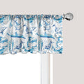 Ambesonne Sea Animals Window Valance Pack of 2, Sketch of Bottlenose Dolphins Playing Laughing in The Ocean Sea Life Print, Rod Pocket Curtain Valances for Kitchen Bedroom, 42" X 12", Turquoise White