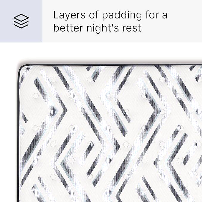 Signature Design by Ashley California King Size Stack 12 Inch Hybrid Medium Plush Cooling Gel Infused Memory Foam Mattress for Pressure Relief, Fiberglass Free, Mattress in A Box