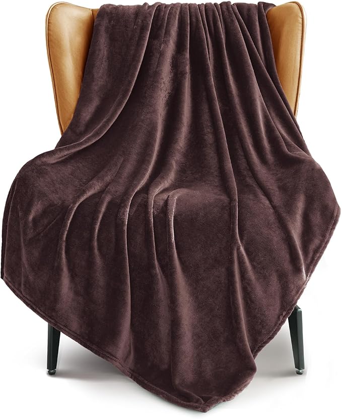 Exclusivo Mezcla Extra Large Fleece Throw Blanket for Couch, Sofa, 300GSM Super Soft and Warm Blankets, Coffee Throw All Season Use, Cozy, Plush, Lightweight, 50x70 Inches