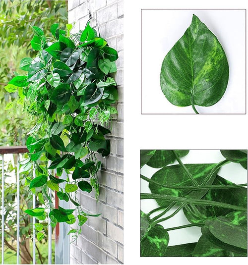 1080 Feet 144 Pack Fake Greenery Hanging Garland, Ivy Leaf Plants, Vine Leaves, Fake Flowers Foliage for Bedroom Garden Wall Decor