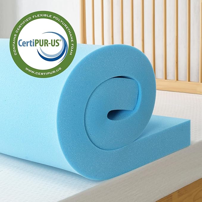 ZINUS 3 Inch Green Tea Cooling Gel Memory Foam Mattress Topper, Smaller, More Convenient WonderBox Packaging, Cooling Gel Foam, CertiPUR-US Certified, Full