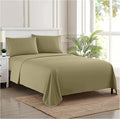 Twin Sheets - Breathable Luxury Sheets with Full Elastic & Secure Corner Straps Built In - 1800 Supreme Collection Extra Soft Deep Pocket Bedding Set, Sheet Set, Twin, Sage