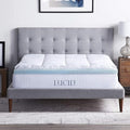 LUCID 4 Inch Down Alternative and Gel Memory Foam Mattress Three Toppers in One-Hypoallergenic, Twin, White