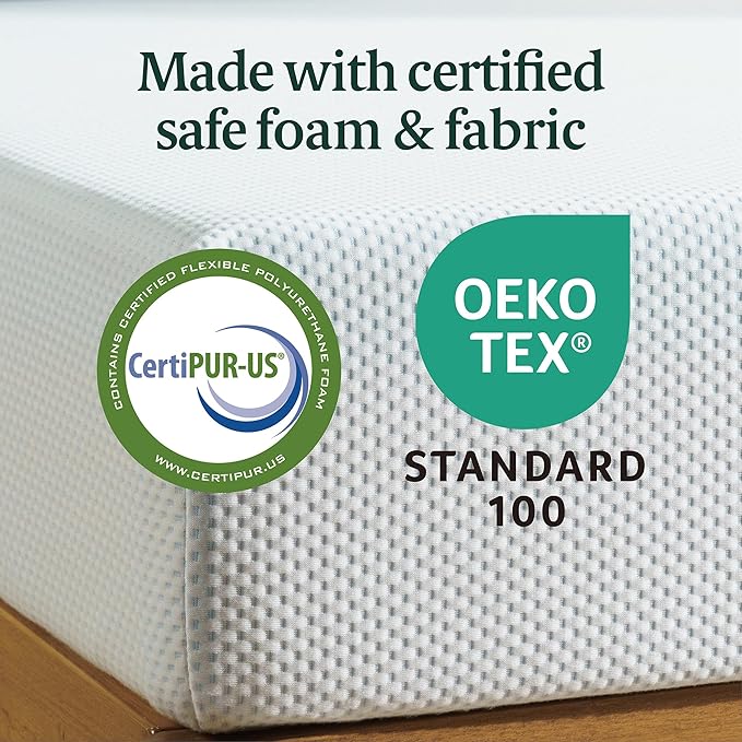 ZINUS 12 Inch Green Tea Cooling Memory Foam Mattress [New Version], Full, Fiberglass Free, Medium Firmness, Cooling Gel Foam, Certified Safe Foams & Fabric, Mattress in A Box