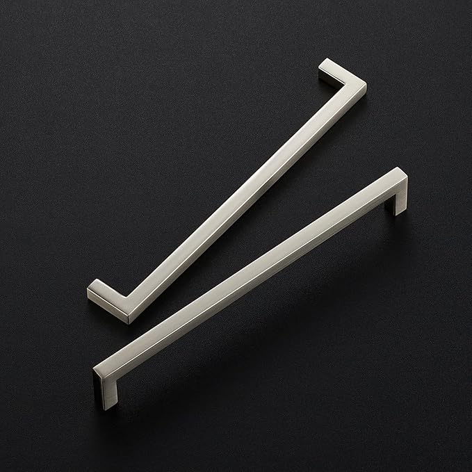 Ravinte 20 Pack Solid 7-1/2 Inch Center to Center Slim Square Bar Drawer Handles Cabinet Hardware - Brushed Nickel Kitchen Pulls