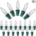 Mudder 60Count 2.5V Christmas 50/100/150/200 Count Mini Incandescent Wire String Lights Replacement Bulbs Indoor/Outdoor Christmas Lights Decor for Home Xmas Tree (Green Base with Warm White Bulb)