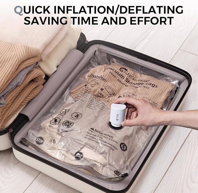FLEXTAILGEAR Portable Air Pump for Inflatables, 2.8 oz Ultra-Mini Air Pump with 1300mAh Battery USB Rechargeable to Inflate Deflate for Pool Floats Air Mattress Swimming Ring Vacuum Storage Bags
