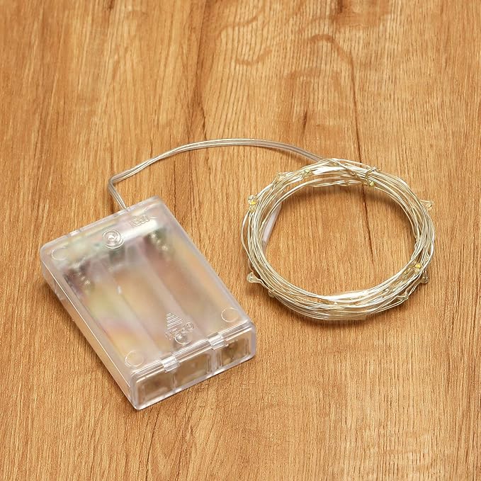 led Fairy Lights Waterproof 16.4ft String Lights Battery Operated for Wedding, Home, Garden, Party, Christmas Decoration (1pc, Green)