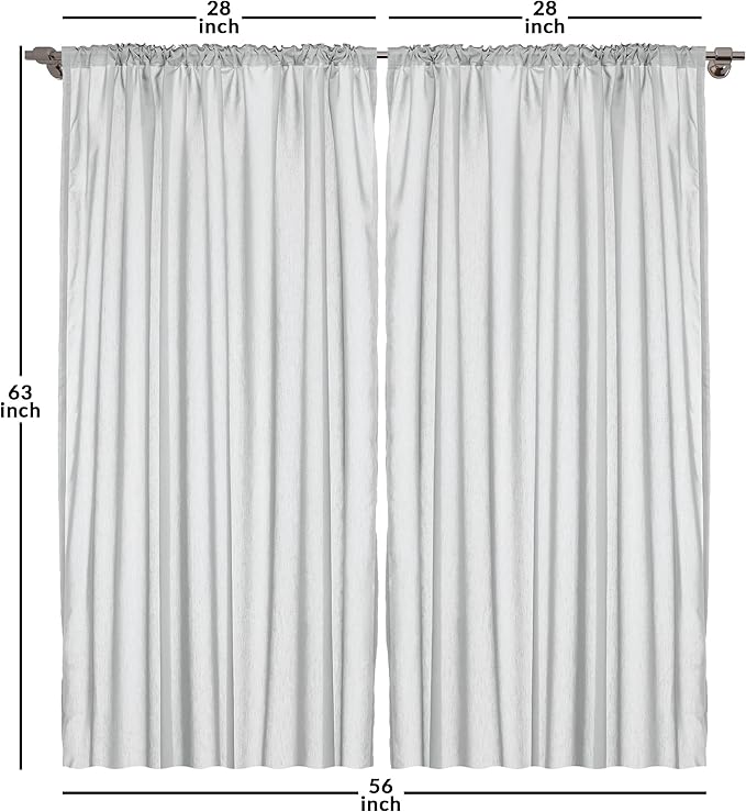 Ambesonne Black and White Curtains, Scribble Swirling Motifs Spiral Floral Stems Modern Abstract Scroll, Window Treatments 2 Panel Set for Living Room Bedroom, Pair of - 28" x 63", White Charcoal Grey