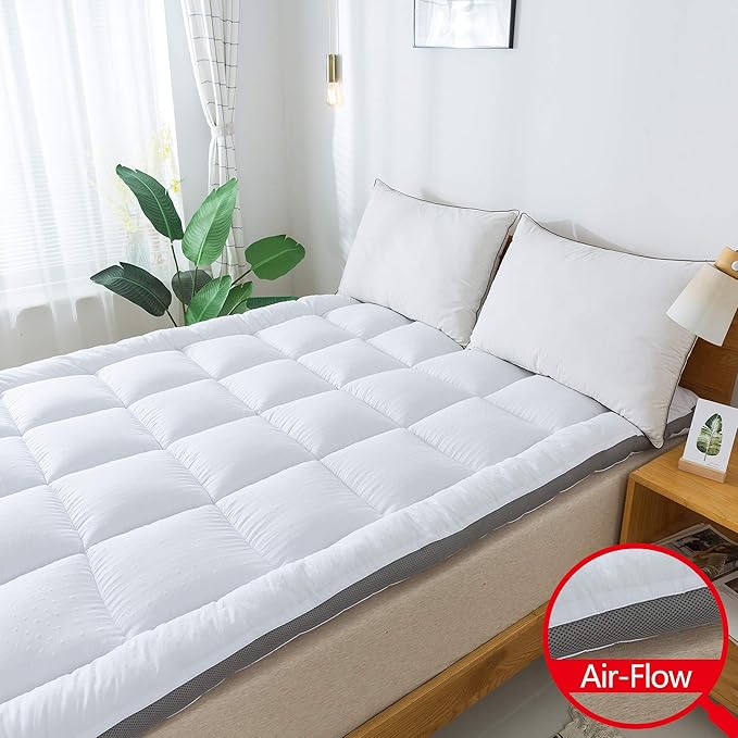 Mattress Topper Full & Mattress Pad Protector - Quality Plush Luxury Down Alternative Pillow Top - 2inch Extra Thick Mattress Cover(54"x75")