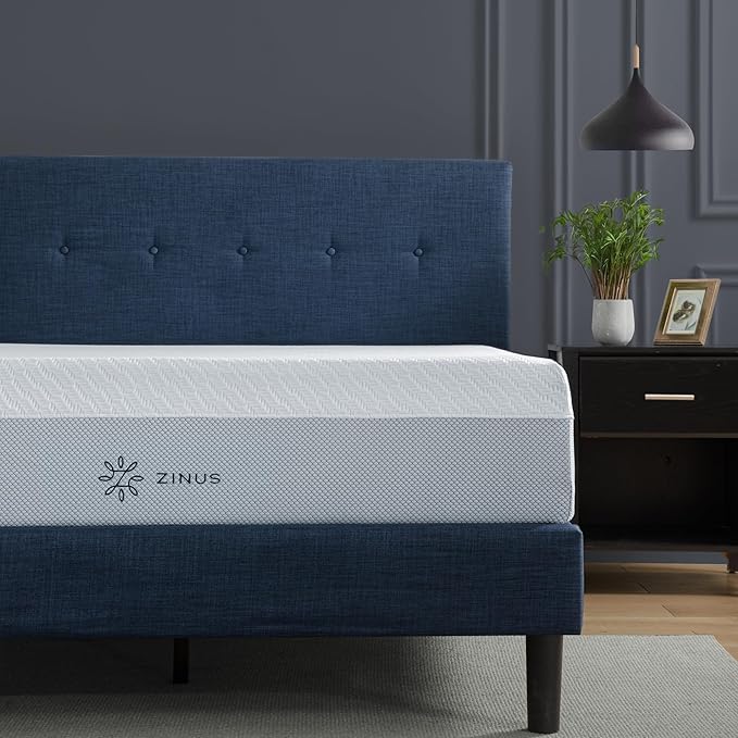 ZINUS 12 Inch QUADCOOL Memory Foam Mattress, Queen, Cool to Touch Soft Knit Cover, Cooling Gel Infusion, CertiPUR US Certified