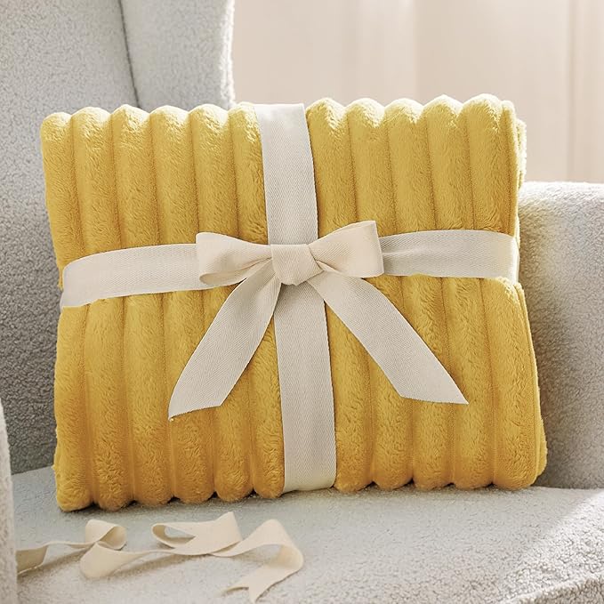 Bedsure GentleSoft Honey Fleece Blanket for Couch - Cozy Soft Blankets for Women, Cute Small Throws for Girls, 60x80 Inches