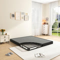 MAF 5 Inch Box Spring for Queen Bed Low Profile Queen Box Spring, Queen Size Bed Base 3500 lbs Black Heavy Duty Metal Mattress Foundation with BoxSpring Cover, No Squeaky, Easy Assembly