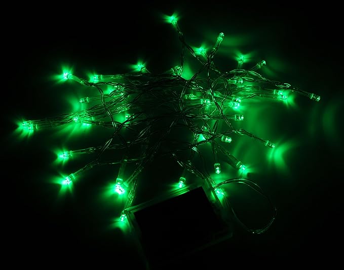Karlling Battery Operated Green 40 LED Fairy Light String Wedding Party Xmas Christmas Decorations(Green,5 Pack)