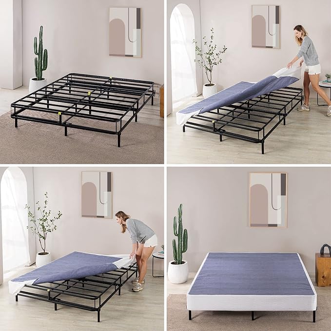 ZINUS 7 Inch King Metal Smart Box Spring, Mattress Foundation, Strong Metal Frame, Easy Assembly