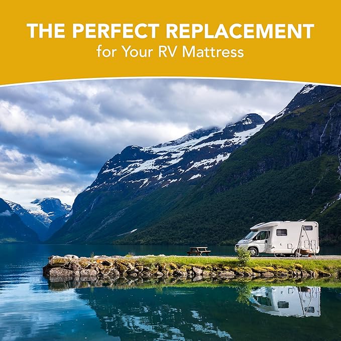 DynastyMattress RV Short King Mattress 8-Inch CoolBreeze Medium-FirmGel Memory-Foam Mattress for RV Bed, Camper, Pop Up and Trailer