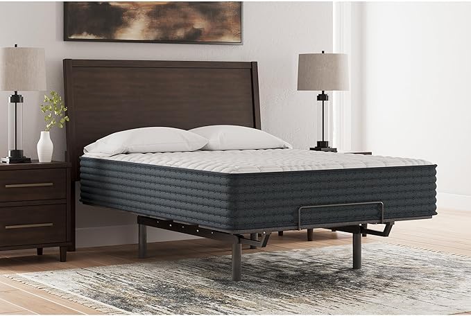 Signature Design by Ashley Hybrid 1200 12" Firm Moisture Wicking Mattress, Charcoal-Infused Gel Memory Foam, Edge Support for Pressure Relief, Temperature Regulating, California King, Fiberglass Free