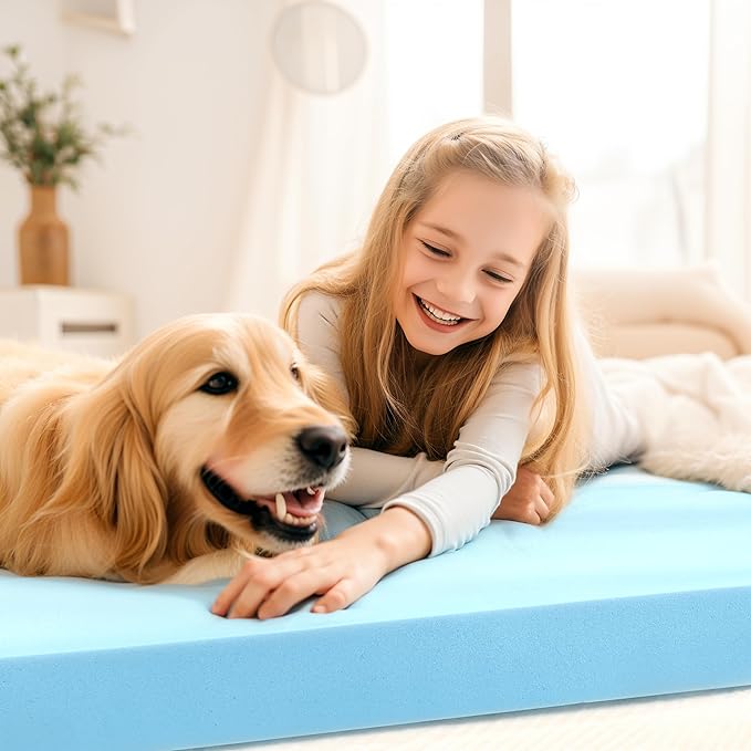 Subrtex Mattress Topper, Memory Foam Mattress Topper, Gel-Infused Memory Foam Topper for Side Stomach Sleepers, Breathable Bed Toppers (3 Inch, Queen)
