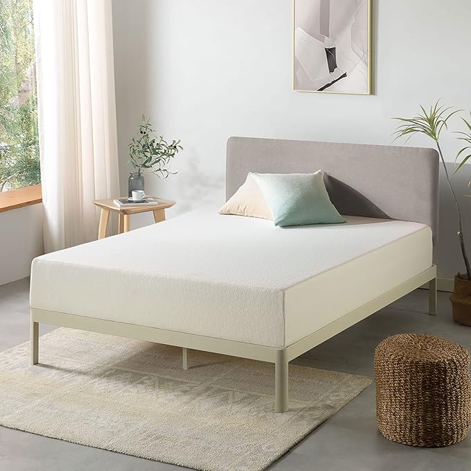 Best Price Mattress 10 inch Twin Mattress XL Long, Bed-In-A-Box, Green Tea Memory Foam,White