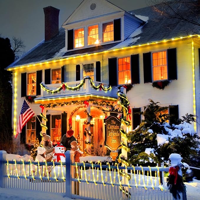 KNONEW 328FT 1000LED Rope Lights for Outside,Outdoor String Lights Waterproof 8 Modes Clear Tube Light for Indoor,Bedroom,Wedding,Garden,Patio,Christmas,Tree,Rv,Holiday Decoration(Warm White)