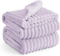 Bedsure GentleSoft Lavender Fog Fleece Blanket for Couch - Super Soft Cozy King Blankets for Women, Cute Small Blanket for Girls, 108x90 Inches
