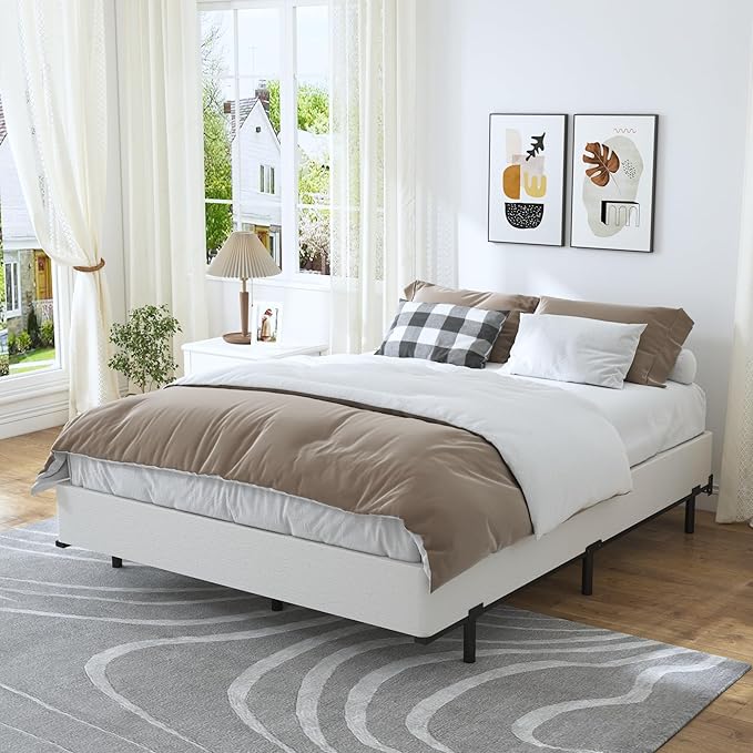 Full Box Spring - 7 Inch High Profile Box Spring for Full Bed, Sturdy Metal Frame Mattress Foundation, Easy Assembly, Quiet & Noise-Free