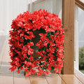 NESCCI Bougainvillea Artificial Flowers Plants for Outdoor Outside Fall Autumn Decor, 2 PCS Faux Silk Long Trailing Vines UV Resistant Fake Flowers for Front Door Porch Planter Urn Patio