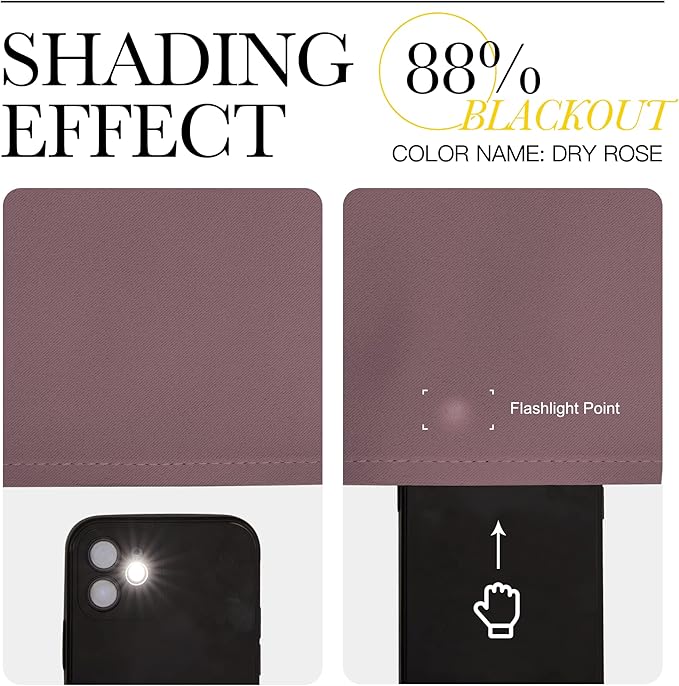 NICETOWN Patio Blackout Curtain Panels - Thermal Insulated Grommet Blackout Drapes Light Blinds Room Darkening Window Treatments for Villa/Cottage (2 Panels, W80 x L95, Dry Rose)