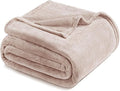 Exclusivo Mezcla Fleece Blanket King Size for Bed, Super Soft and Warm, All Season Use, Cozy, Plush, Lightweight, 120x120 Inches, Camel