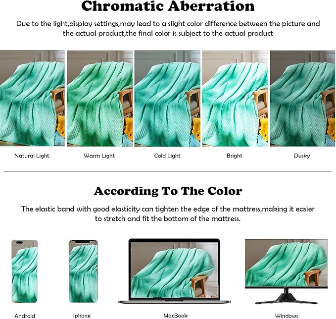 NEWCOSPLAY Super Soft Throw Blanket Aqua Premium Silky Flannel Fleece Leaves Pattern Lightweight Bed Blanket All Season Use (Aqua, Throw(50"x60"))