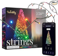 Twinkly Strings 100 LED RGB, LED Light String for in- and Outdoor, Smart LED Lights, Mappable LEDs, Compatible with Alexa and Google Home, IP44, Controlled by App, Green Wire, 8m