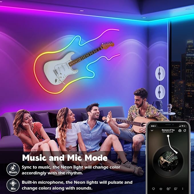 AILBTON 150Ft Neon Rope Lights,Flexible Led Rope Lights Control with App/Remote,Multiple Modes Rope Lights,IP65 Outdoor RGB Led Neons Lights,Music Sync Gaming Led Neon Light Strip for Bedroom Decor