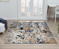 Keen Home Design Area Rugs - 8ft Round Non-Shedding, Abstract Rugs for Kitchen, Living Room, Bedroom, Dining Room, Entryway - Size: 7'10" Square, Multi