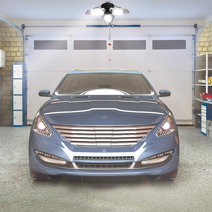 Ontel Beyond Bright LED Garage Light - Ultra-Bright, White Light that is Energy Efficient, Durable, Long-Lasting and Easy to Install (Pack of 2)