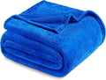 Exclusivo Mezcla Fleece Blanket Twin Size for Bed, Super Soft and Warm, All Season Use, Cozy, Plush, Lightweight, 90x66 Inches, Cobalt Blue