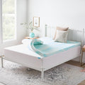 Linenspa 3 Inch Gel Swirl Memory Foam Mattress Topper – Cooling Gel Infused – Pressure Relieving Bed Topper - Mattress Pad – CertiPUR Certified - Twin XL Size