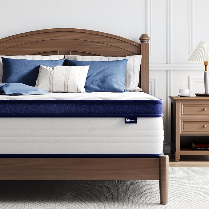 Avenco Full Mattress, 12 inch Full Size Mattress with Smarts™ Coil Individual Pocket Spring for Silent Sleep and Strong Edge Support, CertiPUR-US Certified Mattresses in a Box