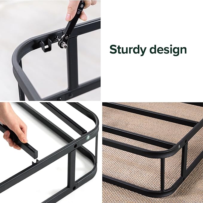 ZINUS 7 Inch Queen Metal Smart Box Spring, Mattress Foundation, Strong Metal Frame, Easy Assembly