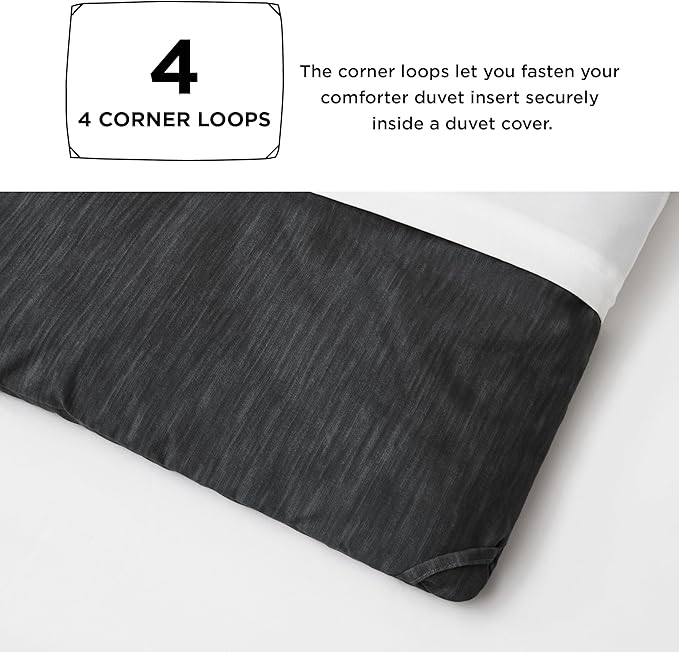 Bedsure Oversized King Comforter Set - Black Soft Bedding for All Seasons, Cationic Dyed Bed Set, 3 Pieces, 1 Oversized King Size Comforter (120"x98") and 2 Pillow Shams (20"x36"+2")
