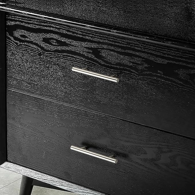 JOY DECOR 50 Pack 5 Inch Cabinet Pulls Kitchen Cabinet Handles with 3 Inch Hole Center Brushed Nickel Cabinet Hardware Stainless Steel Kitchen Drawer Pulls for Cabinets Cupboard, 76mm Hole Centers